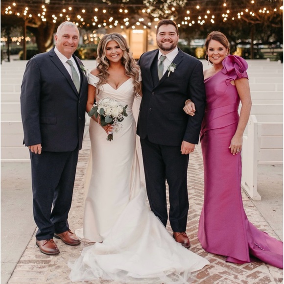 Alexander by Daymor evening Mardi Gras gown size 10 mother of bride/groom - Picture 2 of 11